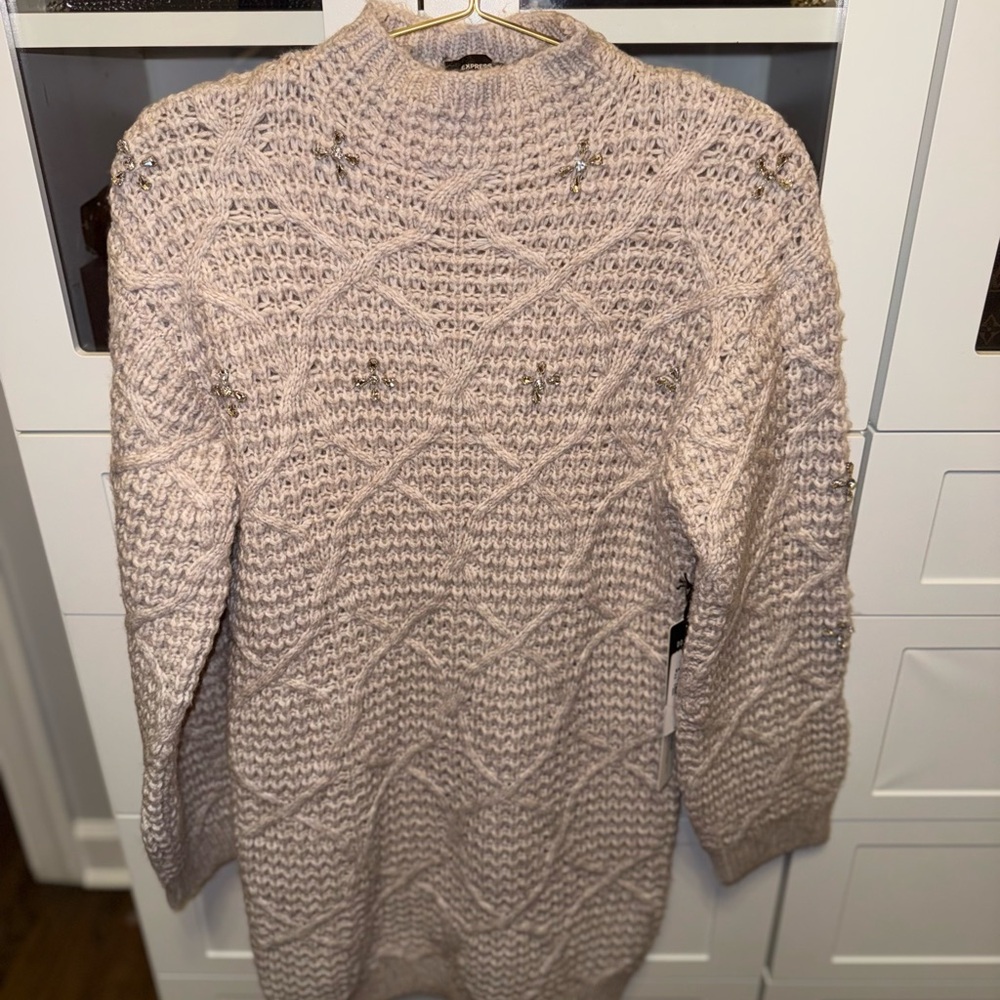 Express Cream Knit Top - Picture 2 of 4